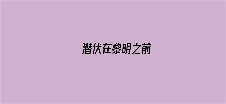 潜伏在黎明之前